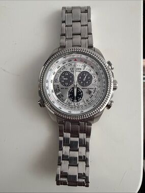 Citizen Men's Stainless Steel Chronograph Watch - Silver
